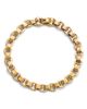 Roberto Coin Roberto Coin 18K Yellow Gold Men's Ridged Link Chain Bracelet - 1