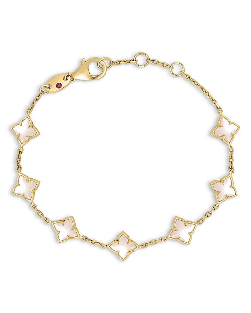 Roberto Coin Roberto Coin 18k Yellow Gold Mother of Pearl Venetian Princess Station Bracelet