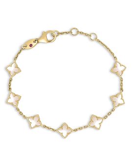 Roberto Coin Roberto Coin 18k Yellow Gold Mother of Pearl Venetian Princess Station Bracelet