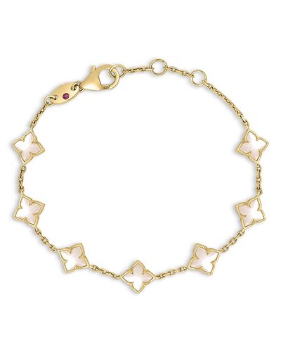 Roberto Coin Roberto Coin 18k Yellow Gold Mother of Pearl Venetian Princess Station Bracelet