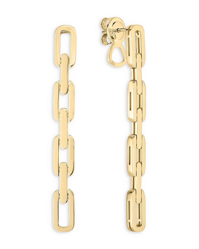 Roberto Coin Roberto Coin 18K Yellow Gold Navarra Link Drop Earrings