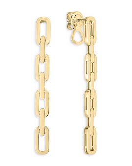 Roberto Coin Roberto Coin 18K Yellow Gold Navarra Link Drop Earrings