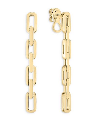 Roberto Coin Roberto Coin 18K Yellow Gold Navarra Link Drop Earrings