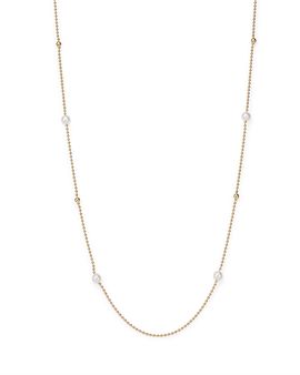 Roberto Coin Roberto Coin 18K Yellow Gold Pearl Station Necklace
