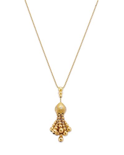 Roberto Coin Roberto Coin 18K Yellow Gold Princess Diamond Tassel Pendant Necklace, 16-18