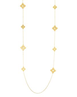 Roberto Coin Roberto Coin 18K Yellow Gold Venetian Princess Diamond Flower Station Necklace, 33