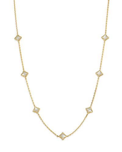 Roberto Coin Roberto Coin 18K Yellow Gold Venetian Princess Mother of Pearl Station Necklace, 16-18