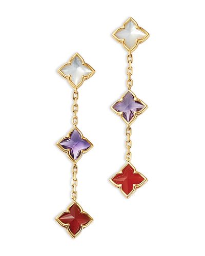 Roberto Coin Roberto Coin 18K Yellow Gold Venetian Princess Multi Stone Dangle Earrings