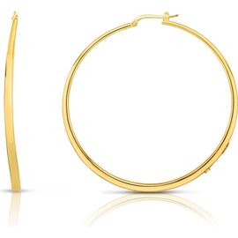 Roberto Coin Roberto Coin Oro Classic Knife Edge Hoop Earrings