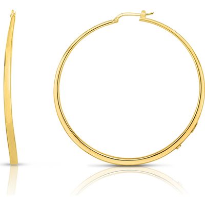 Roberto Coin Roberto Coin Oro Classic Knife Edge Hoop Earrings