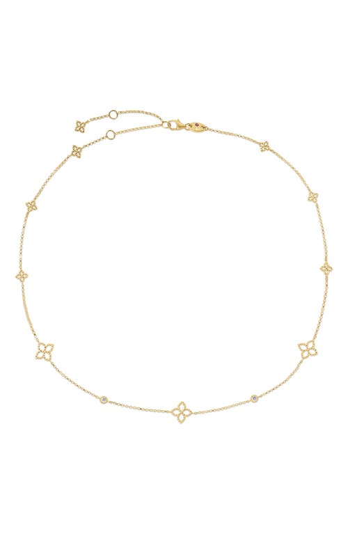Roberto Coin Roberto Coin Principessa Diamond Flower Station Necklace