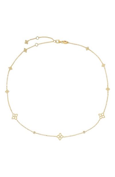 Roberto Coin Roberto Coin Principessa Diamond Flower Station Necklace