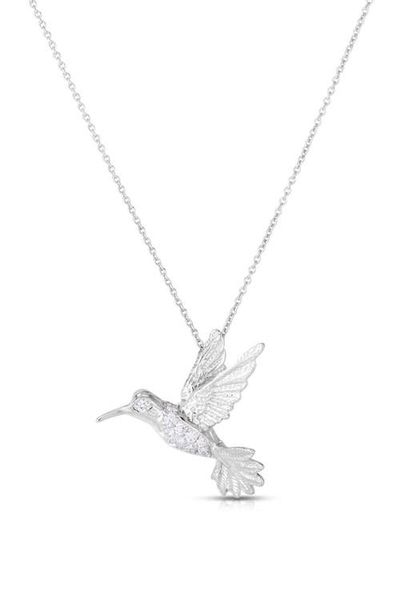 Roberto Coin Roberto Coin Tiny Treasures Diamond Hummingbird Pendant Necklace