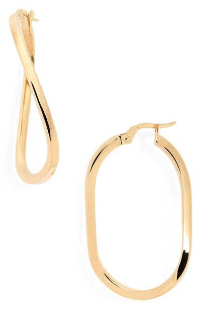 Roberto Coin Roberto Coin Twisted Gold Hoop Earrings