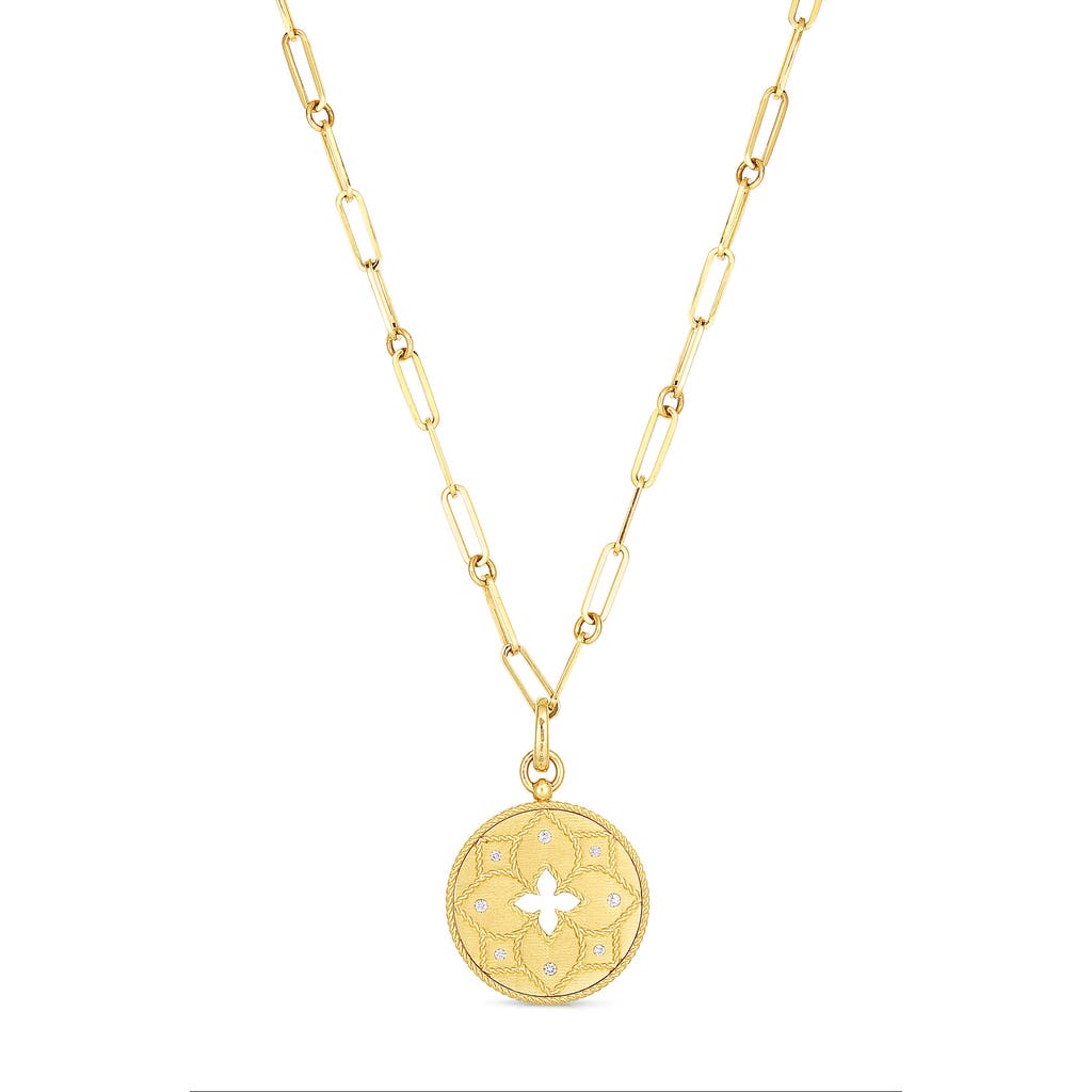 Roberto Coin Roberto Coin Venetian Princess Diamond Medallion Necklace