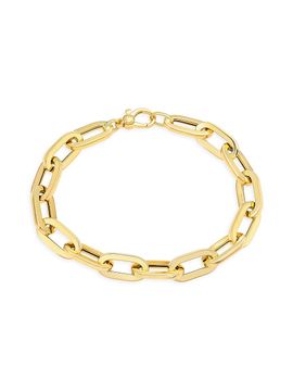 Roberto Coin Women's 18K Yellow Gold Flat Oval-Link Chain Bracelet/7"