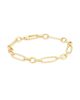 Roberto Coin Women's 18K Yellow Gold Mixed Paper Clip Chain Bracelet/7" - 1