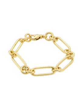 Roberto Coin Women's 18K Yellow Gold Paper Clip Chain Bracelet/7"