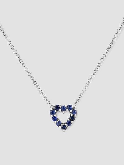 Roberto Coin Women's Double-Sided Heart 18K Yellow Gold, Pink Sapphire & 0.10 TCW Diamond Pendant Necklace