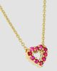 Roberto Coin Women's Double-Sided Heart 18K Yellow Gold, Pink Sapphire & 0.10 TCW Diamond Pendant Necklace - 6