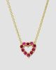 Roberto Coin Women's Double-Sided Heart 18K Yellow Gold, Pink Sapphire & 0.10 TCW Diamond Pendant Necklace - 8