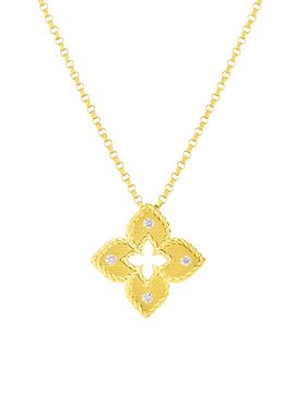 Roberto Coin Women's Petite Venetian Extra-Small 18K Yellow Gold & Diamond Pendant Necklace