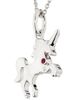 Roberto Coin Women's Tiny Treasures 18K White Gold & 0.01 TCW Diamond Unicorn Pendant Necklace - 4