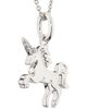 Roberto Coin Women's Tiny Treasures 18K White Gold & 0.01 TCW Diamond Unicorn Pendant Necklace - 5
