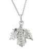Roberto Coin Women's Tiny Treasures 18K White Gold & 0.05 TCW Diamond Maple Leaf Pendant Necklace - 4