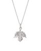 Roberto Coin Women's Tiny Treasures 18K White Gold & 0.05 TCW Diamond Maple Leaf Pendant Necklace - 5