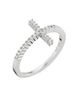 Roberto Coin Women's Tiny Treasures 18K White Gold & 0.11 TCW Diamond Cross Ring - 4