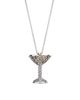Roberto Coin Women's Tiny Treasures 18K White Gold & 0.11 TCW Diamond Espresso Martini Pendant Necklace - 1