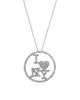 Roberto Coin Women's Tiny Treasures 18K White Gold & 0.60 TCW Diamond "I Love NY" Pendant Necklace - 1