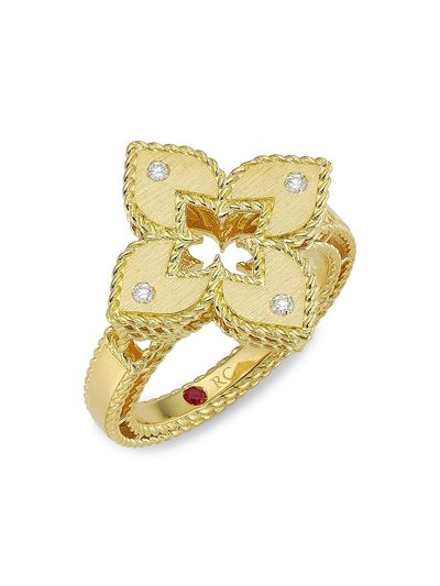 Roberto Coin Women's Venetian Princess 18K Yellow Gold & Diamond Ring