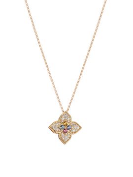 Roberto Coin Women's Venetian Princess Carnivale 18K Rose Gold & Multi-Gemstone Pendant Necklace