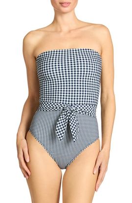 Robin Piccone Robin Piccone Brigitte Strapless Tie Waist One-Piece Swimsuit