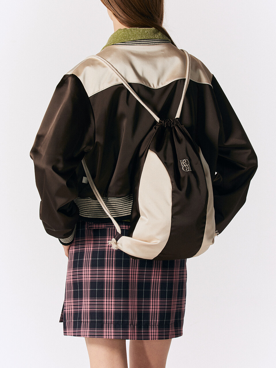 ROCCI ROCCI Classic Symbol Satin Gym Sack _Brown