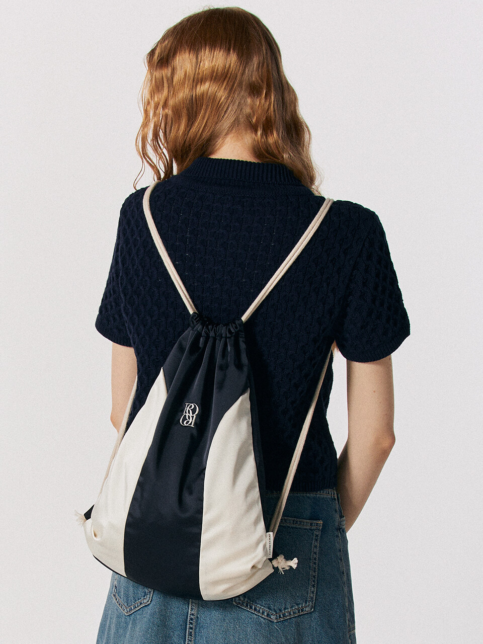 ROCCI ROCCI Classic Symbol Satin Gym Sack_Navy