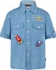 Rock Your Kid Rock Your Kid Kids' Space Appliqué Short Sleeve Cotton Chambray Snap-Up Shirt - 1