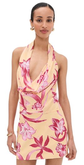 knee length dresses for ladies Amandine Ruched Slinky Maxi Dress / Lemon | Meshki