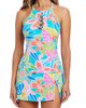 Rod Beattie Rod Beattie Floral Lattice High Neck Tankini Top - 1