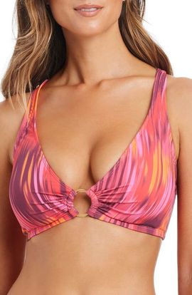 Rod Beattie Rod Beattie Ikat D-Cup Underwire Bikini Top