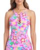 Rod Beattie Rod Beattie Print High Neck Tankini Top - 1