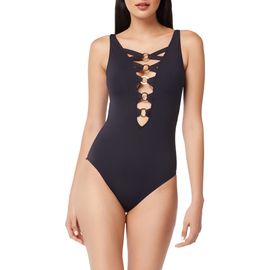 Rod Beattie Rod Beattie Ring Me Up Plunge Neck One-Piece Swimsuit