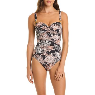 Rod Beattie Rod Beattie Ruched Bandeau Underwire One-Piece Swimsuit