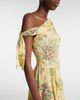 Rodarte Rodarte Asymmetric floral silk midi dress - 3