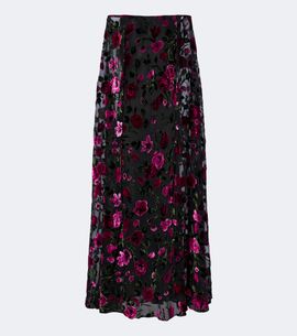 Rodarte Rodarte Caped floral devoré velvet gown