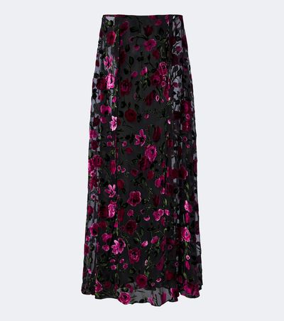 Rodarte Rodarte Caped floral devoré velvet gown