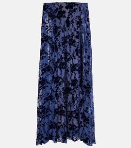 Rodarte Rodarte Caped off-shoulder jacquard maxi dress