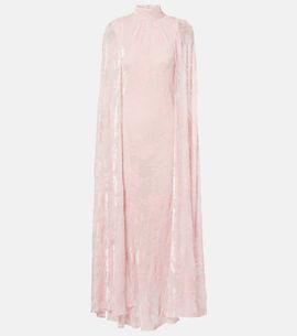 Rodarte Rodarte Caped velvet devorÃ© gown